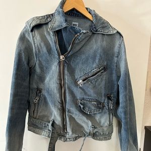 NSF distressed jacket size S